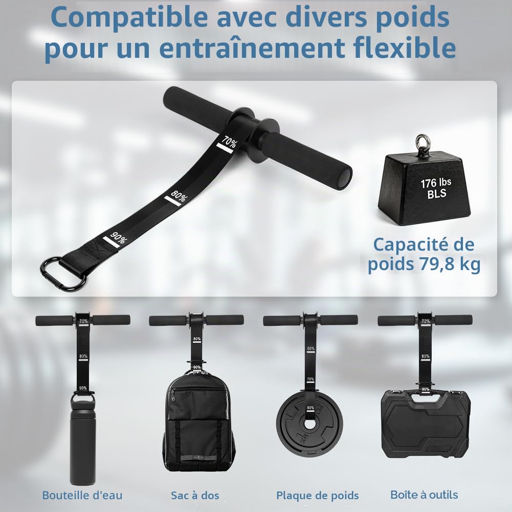 Rouleau de Poignet Musculation, Entraîneur pour Muscler Avant Bras, Poignet Rouleau Formateur Forearm, Strength Training Equipment Grip Musculation à Domicile, en Salle de Sport ou en Extérieur