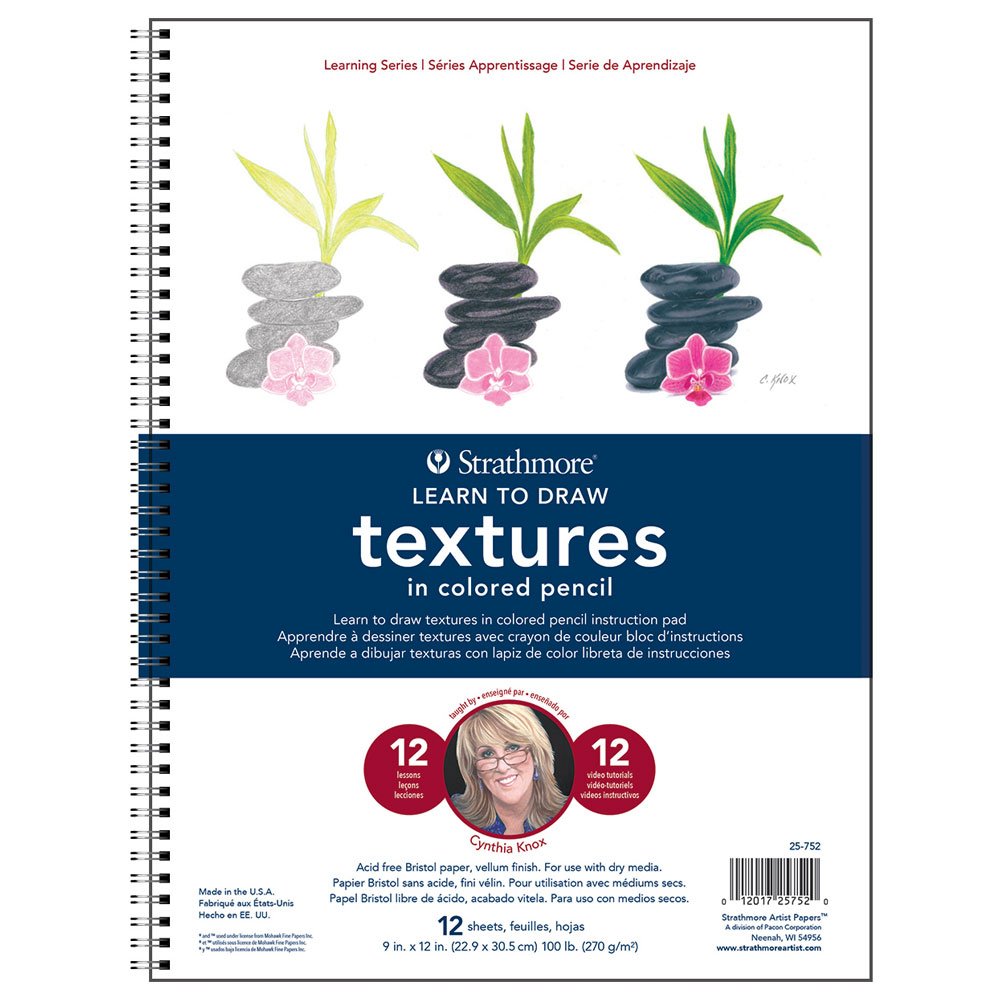 Crayon Textures Strathmore carnet de dessin pédagogique multicolore grand format
