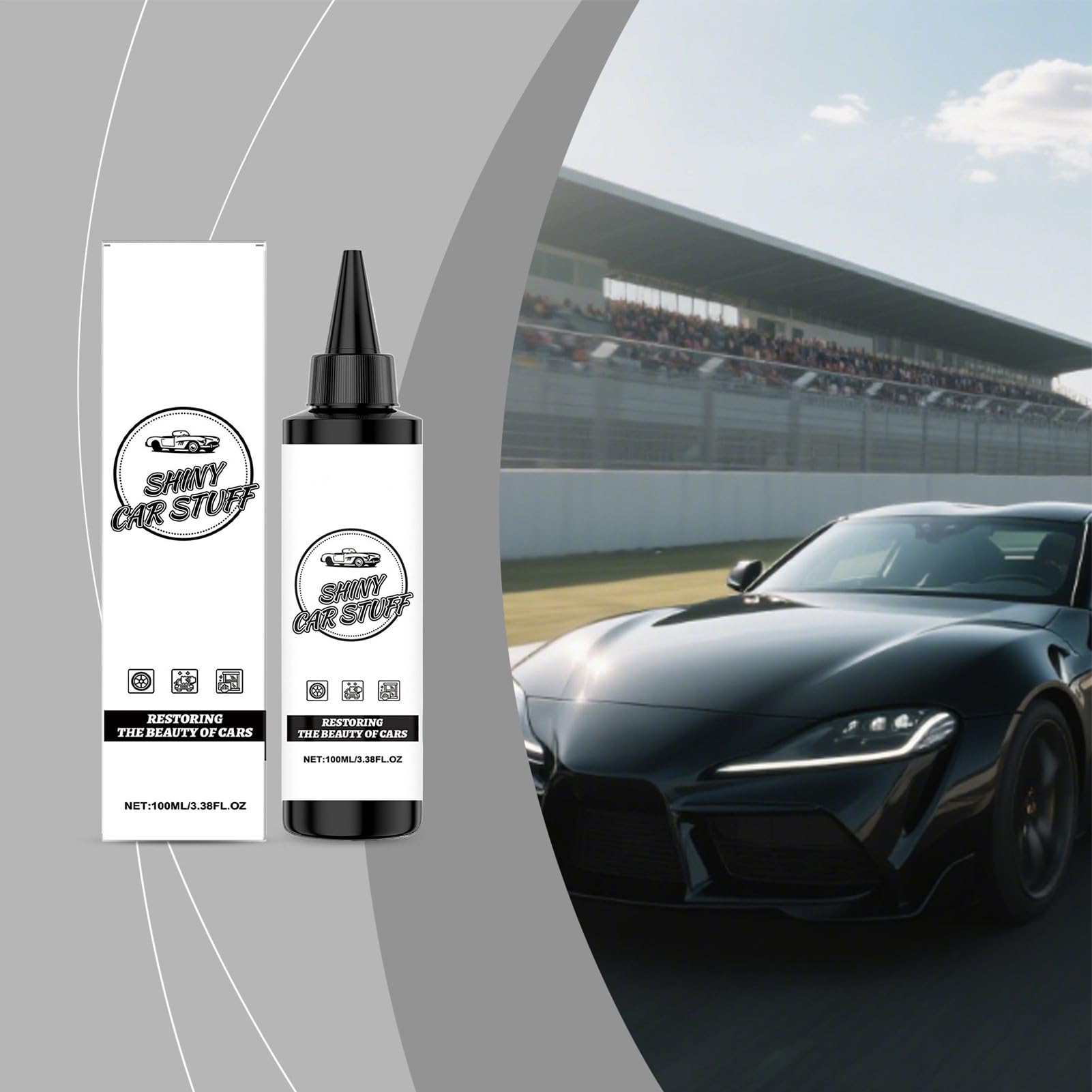 Coating Agent – 3.8x3.8x15cm 100ml, Polishing Film Blend, Weather Guard Layer | Perfect for Car Restoration, Auto Body Refinement, Hood Paint Cleaning, Side Panel Brightening, Tire Metal Treat — view 2