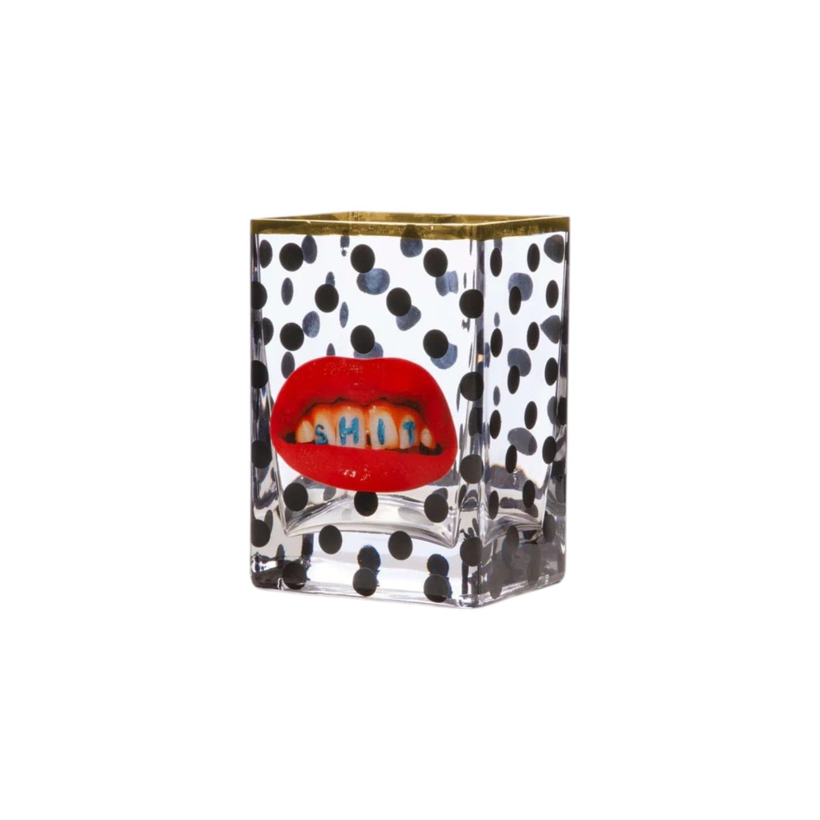 Glass Vase SHIT by Seletti e Toiletpaper small | Vaso in Vetro Seletti Toiletpaper – Design Iconico e IrreverenteIl vaso in vetro Seletti Toiletpaper porta nella decorazione
