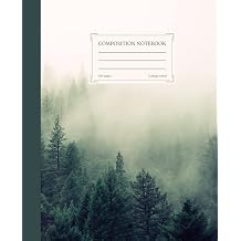 Composition Notebook | Forest Treetops Nature Green Tones | College Ruled - 150 Pages | 7.5" x 9.75" | Great for School