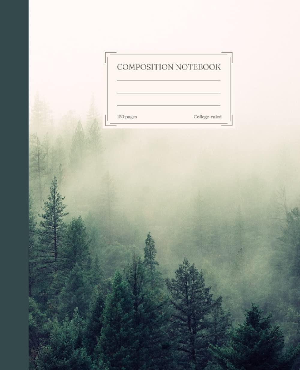 Composition Notebook | Forest Treetops Nature Green Tones | College Ruled - 150 Pages | 7.5" x 9.75" | Great for School