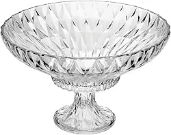 LYOR - Centro de Mesa de Cristal Ecológico com Pé Diamond 32cm x 20cm