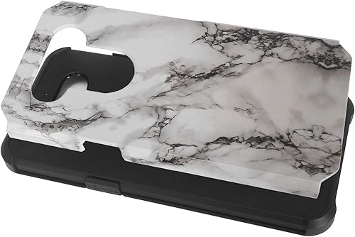 Miniatura 76 de Para LG K51, LG Reflect (LM-K500) - Funda híbrida para teléfono con imagen - AD1 mármol negro