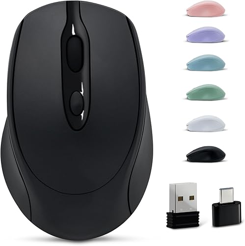 Ratón Bluetooth, inalámbrico recargable para portátil/iPad/MacBook Pro/Air, mouse silencioso portátil delgado para Surface Pro/PC/Lenovo/Samsung