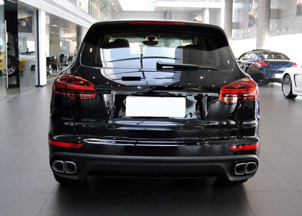 Terminale Scarico Coda Automobilistica Per Porsche Per Cayenne V6 2015 2016 2017 Tubi Terminali Auto Punta Silenziatore Uscita Aria Vent Sistema Scarico Auto Tubo di Coda di Scarico Punte