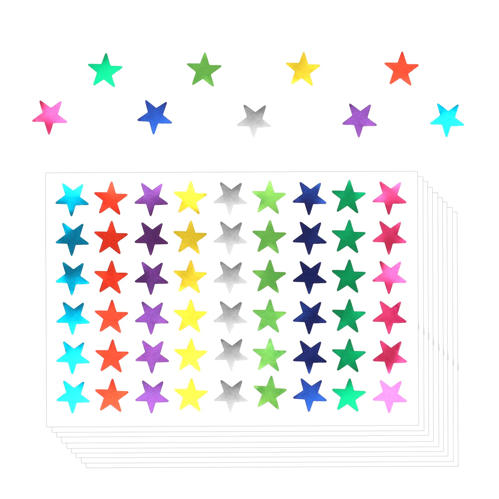 AIEX 1620pcs 1,5 cm Pegatinas de recompensa de estrellas extraíbles Pegatinas de recompensa Mini Pegatinas de estrellas para estudiantes, profesores, niños (Multi)