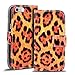 Produktbild Conie PW1754 Print Wallet Kompatibel mit iPhone 6 Plus / 6s Plus, Motiv Klapphülle mit HD Druck Muster Etui für iPhone 6S Plus iPhone 6 Plus Hülle Motiv Leopard