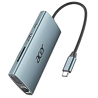 Acer HUB USB C, Adattatore USB C con HDMI 4K a VGA