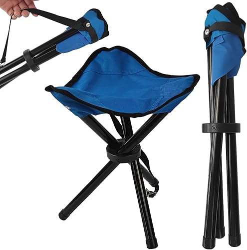 Taburete plegable de viaje, (Sold by Cenbee) Altura de uso 14 pulgadas y peso máximo 300 libras al aire libre silla de fiesta portátil silla de