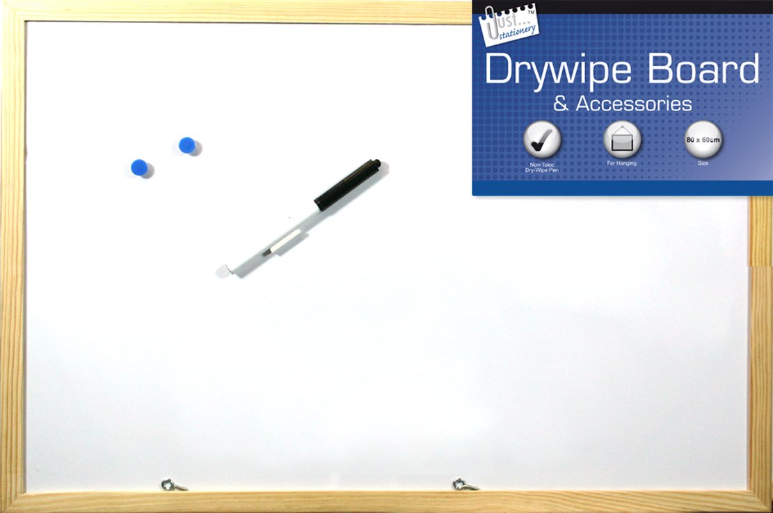 TallonJust Stationery 600x400mm Pine Frame Dry Wipe Board