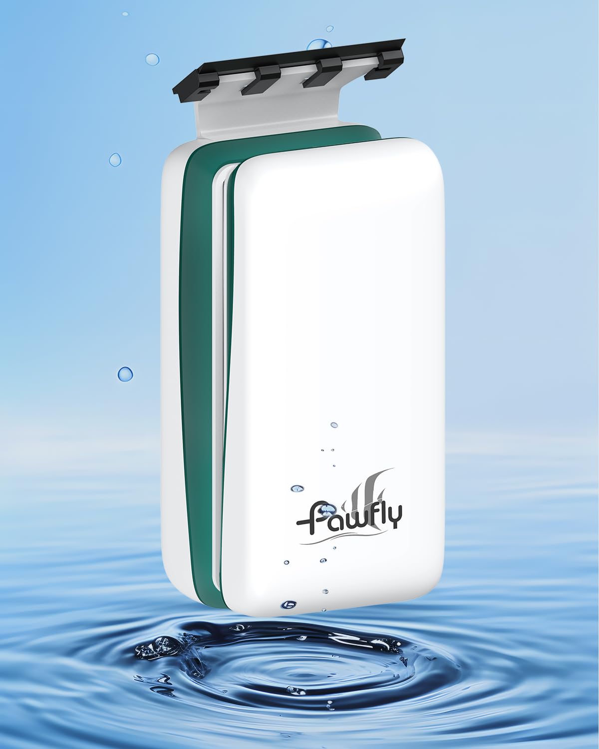 Pawfly Strong Magnetic Fish Tank Cleaner Aquarium Magnetic Glass Cleaner Brush with 2 Detachable Scrapers, Floating Scrubber Brush Cleaning Tool for 1