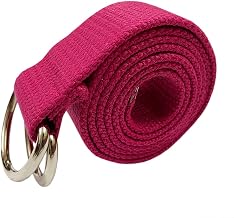 Woven Canvas Belt Women Men with Double Silver Metal D-Ring Buckle Casual Unisex 113cm
