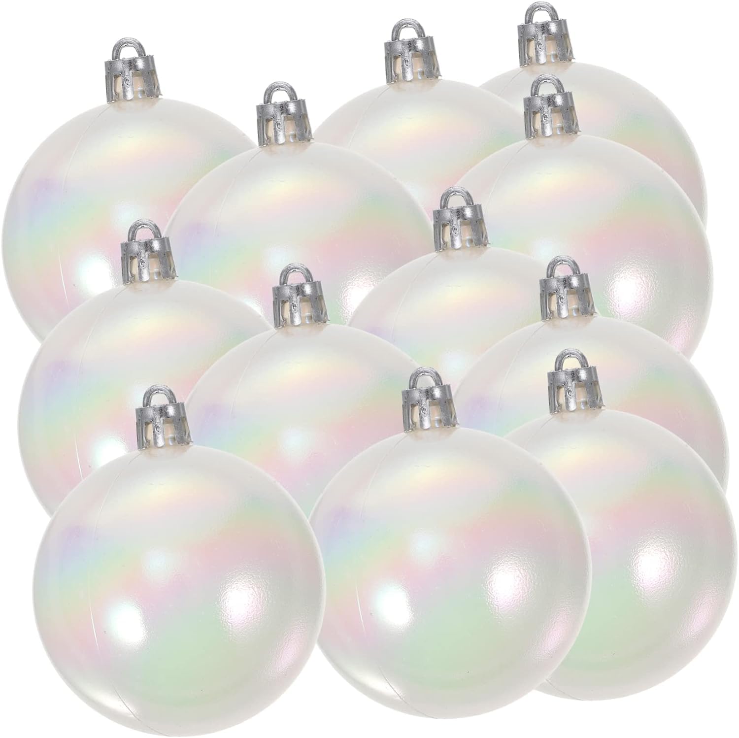 Weihnachtskugeln Christbaumkugeln 2,36'' Weihnachtskugel, Schillernde Weiße Kugel, Kunststoff-Dekoration, Party, Weihnachtsbaumschmuck Für Geburtstag, Weihnachten Weihnachtsbaumkugeln Weihnachtskugel