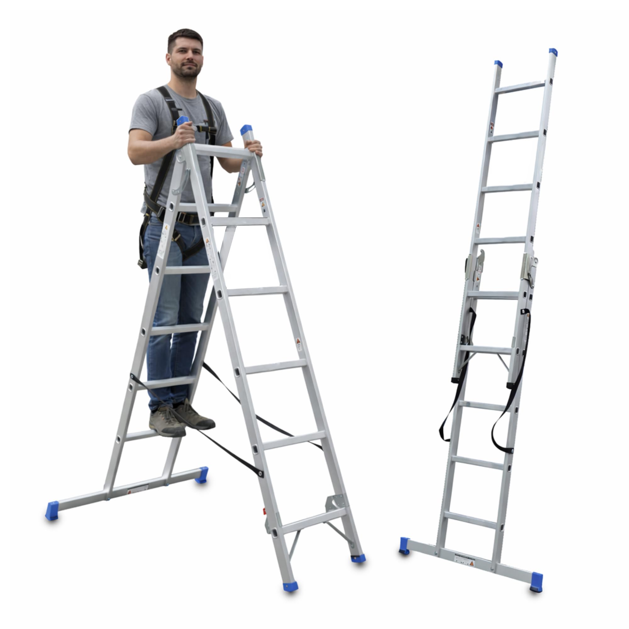 Combination Step Ladder 3 Way | Aluminium Step Ladders | Staircase Ladder | EN 131