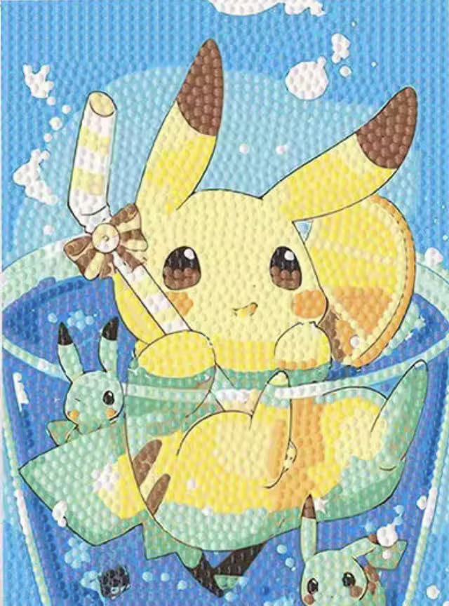 Pokemon | Pikachu Diamond Art | No Frame | 15+ Years | Design 4