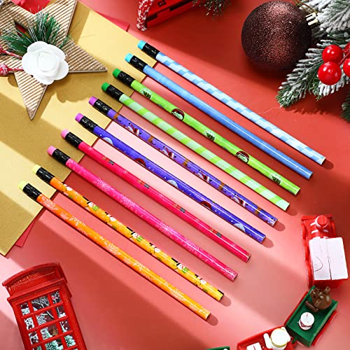 Lápices de madera con cambio de color navideños, 30 piezas miniatura 6