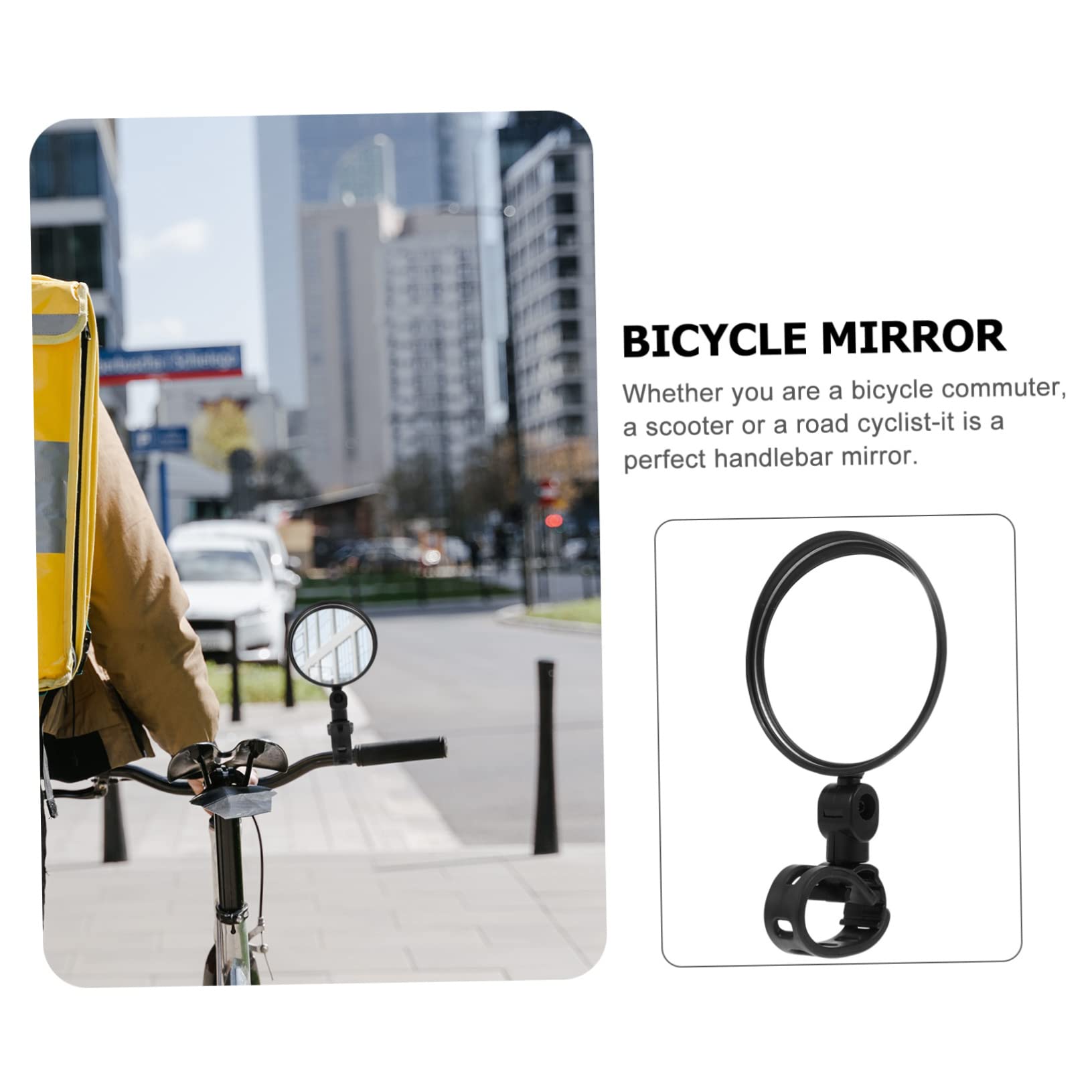 3 Set Specchietto Retrovisore Convesso Per Biciclette Facile Su Manubrio Sicurezza Per Ciclisti E Mountain Bike Visione 2 Pezzi*3