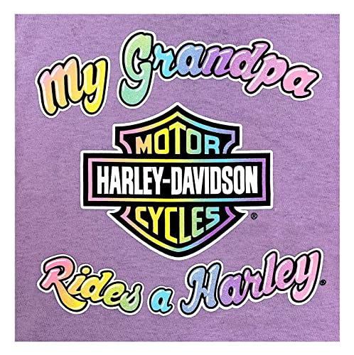 Harley-Davidson Little Girls' My Grandpa Rides a Harley Short Sleeve T-Shirt2
