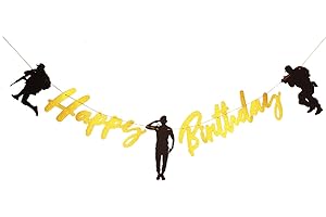 Patriotic Soldier Happy Birthday Banner Decoration