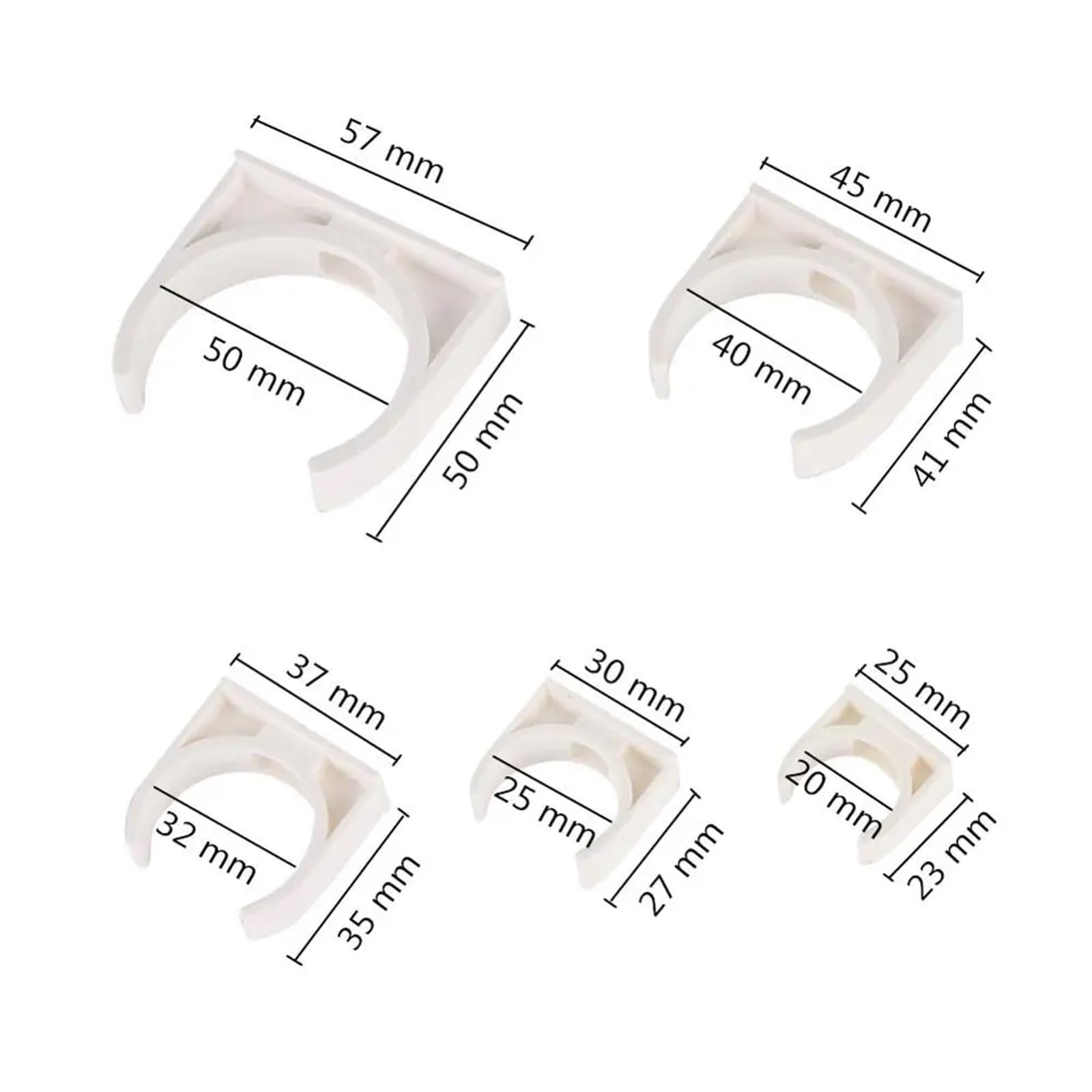 LT Easiyl 20 morsetti per tubi dell'acqua da 18 mm, a forma di U, clip