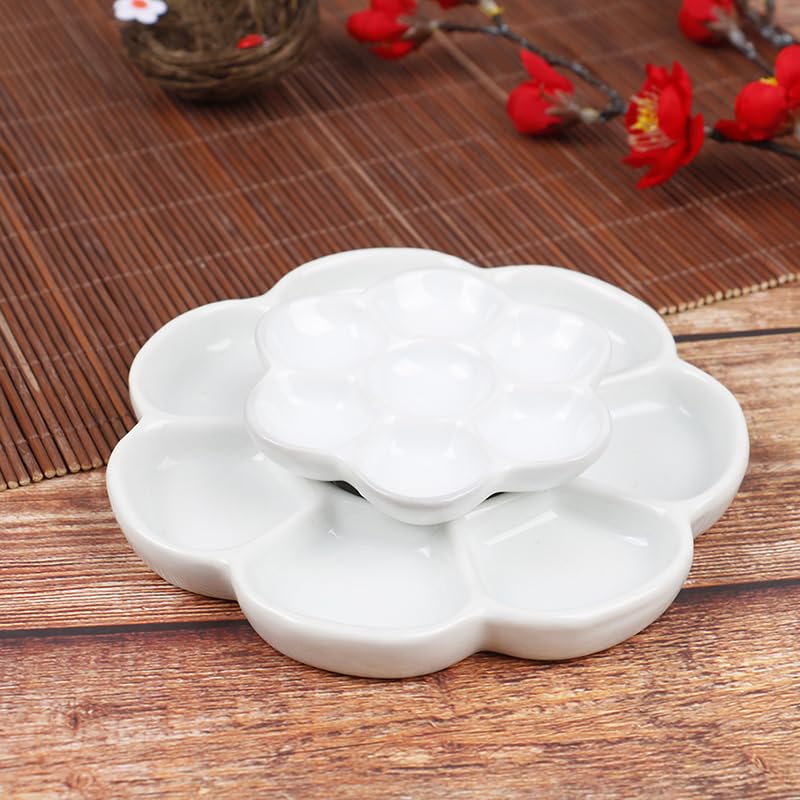 paleta malarska 1 szt. Ceramiczny artysta dostarcza sztuki taca na pigmenty akwarela paleta gwaszów (Color : Style A)