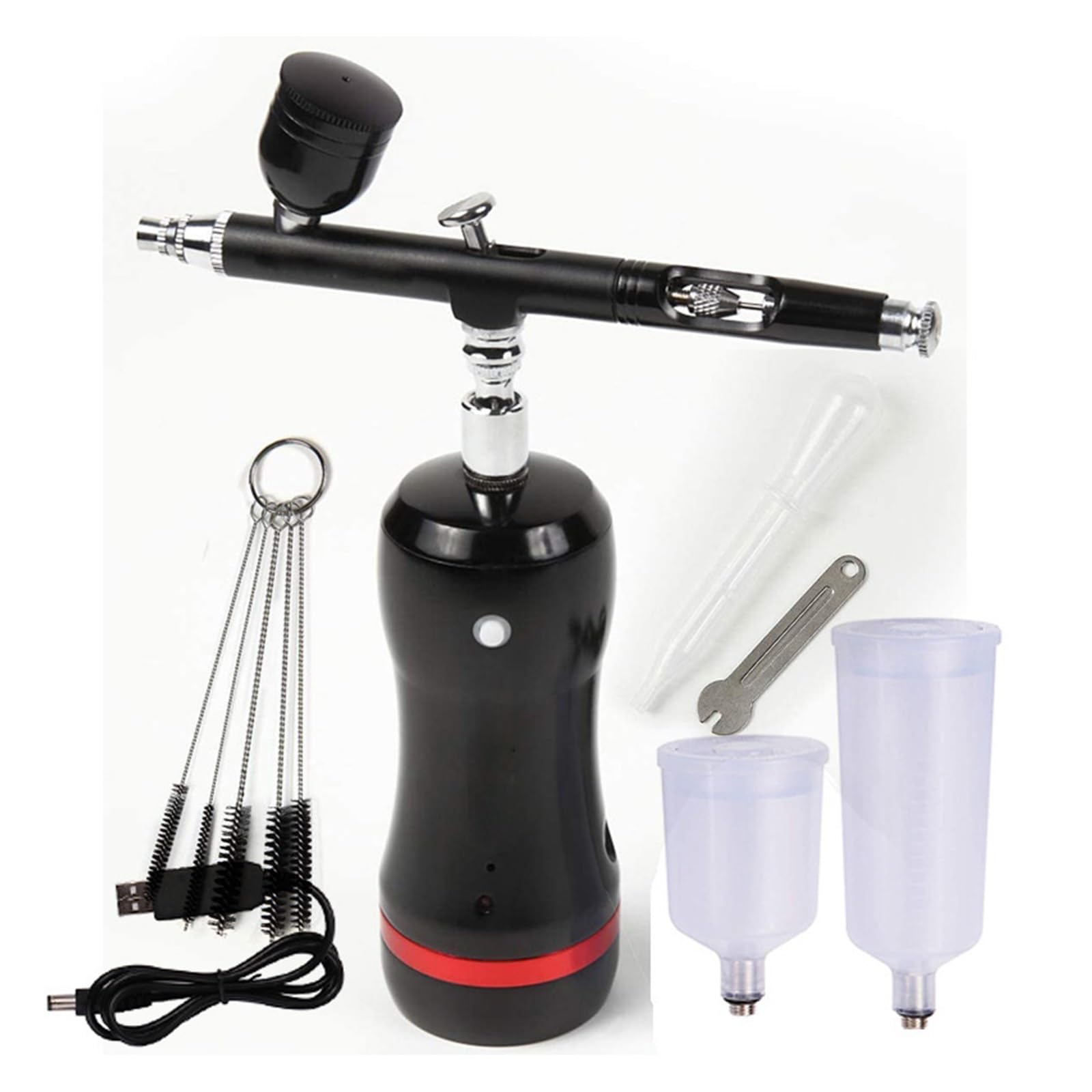 Modello vernice spray aerografo pompa ad aria set mobili rifinitura torta pittura forniture artigianali a spruzzo Precisione Senza Sforzo Spruzzo Uniforme(Golden)