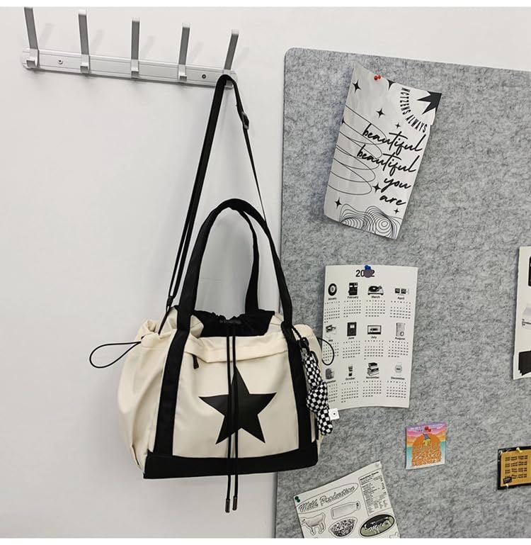 Bolso tote estético Y2K, bolso mensajero bonito y bolso cruzado con cordón para mujeres miniatura 4
