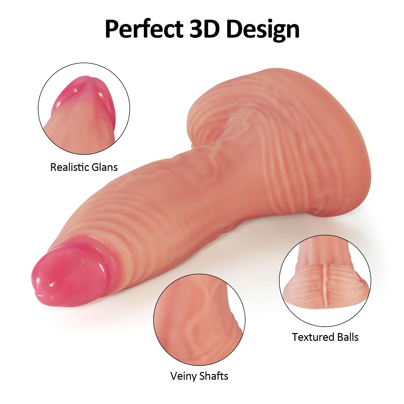 Dildo Enorme Spesso 35 cm, Dildo Realistici Giganti XXXL Diametro 9,3 cm con Ventosa Potente, Dildos Anale Extra Large silicone Punto G, Grandi Giocattoli Sessuali per Adulti Uomini Donne Gay