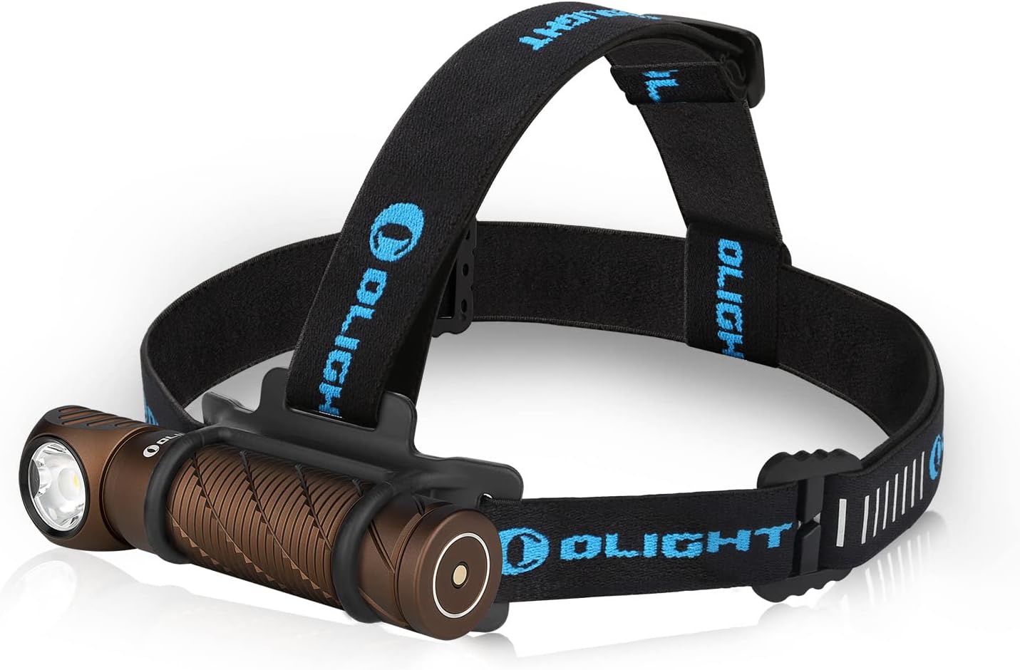 Perun 2 Headlamp with 2500 Lumens, 166 m Light Range, USB Rechargeable LED Torch, 5 Modes Head Torch with Timer Function, Adapted Battery for Running, Fishing, Camping, Desert Tan