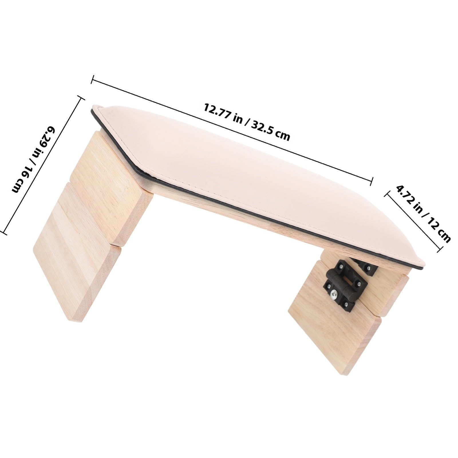 Cojín Reposamanos para Manicura Doble Plegable de Pu Piel Rosa, Altura Ajustable 3 Niveles, Soporte para Decoración de Uñas y Mesa de Manicura Profesional, Accesorio para Salón