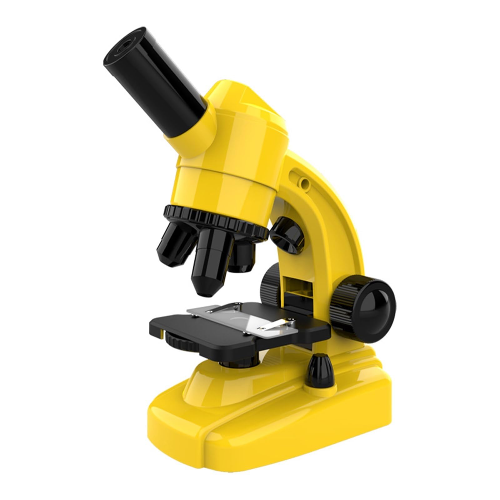 Microscopio composito monoculare, kit di microscopio per bambini, luce LED e vari strumenti operativi configurati.
