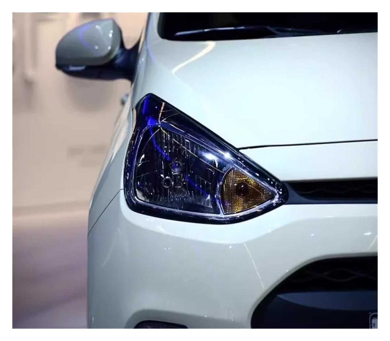 Auto Paralume Trasparente Per Hyundai Per I10 I10 2014-2017 Coprifaro Auto Coprifaro Paralume Di Ricambio Lente In Vetro Per Fari(Left and Right)