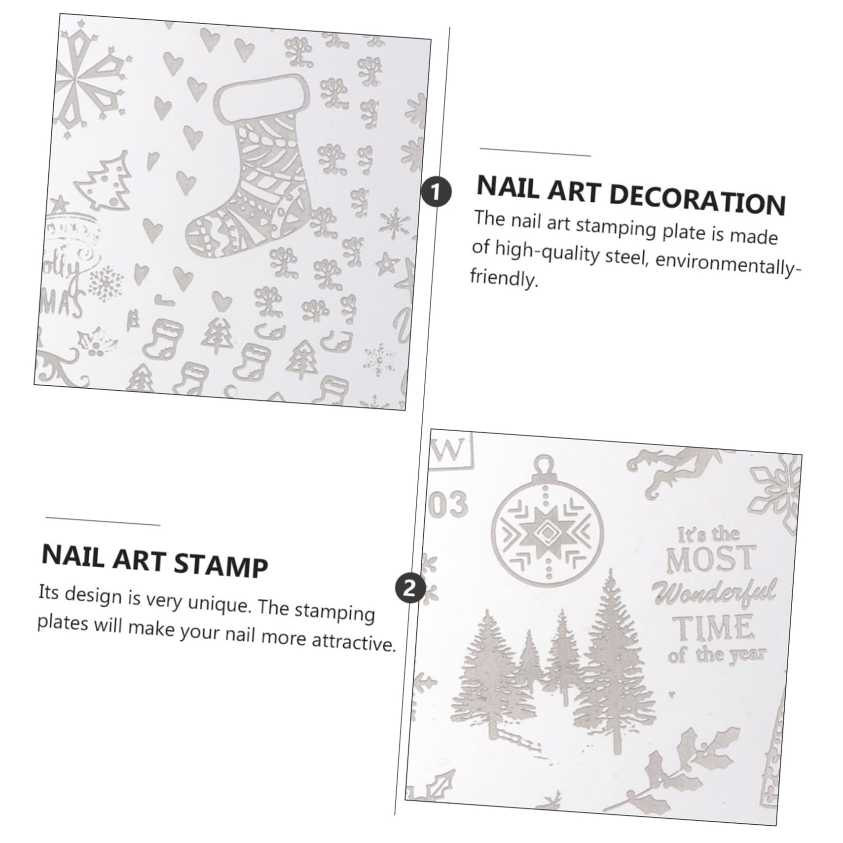 minkissy 30 Piezas Plantilla De Sello De Navidad Estampado De Uñas Navideño Placas Navideñas Para Estampar Uñas Placa De Arte De Uñas De Reno Plantillas De Uñas Clavo Estampilla Acero