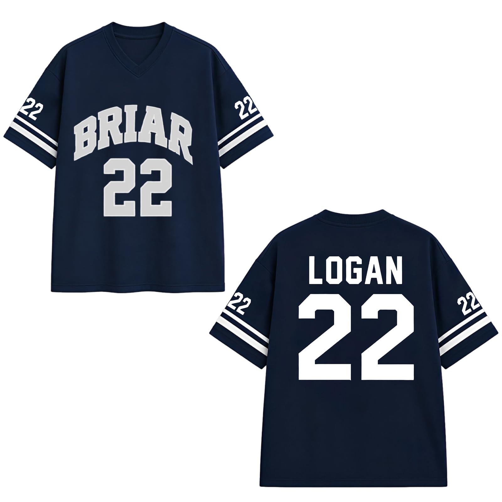 Off Campus Jersey Shirt Graham 44 & Logan 22 & Tucker 46 & Di Laurentis 66 Briar U Jersey Shirt Off Campus Merch Kurzarm Fashion Casual Tshirt Sport Streetwear Top Ice Hockey Theme T-Shirt für Fans