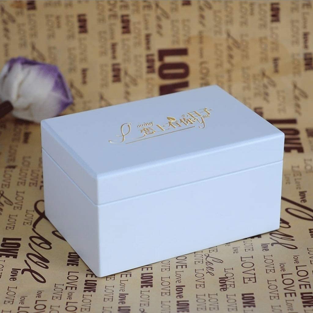Caja de Música Caja de Musica Joyero De Música De Bailarina Con Caja De Almacenamiento De Joyas De Flores Eternas, Regalo De Caja De Música Personalizada Para El Día De San Valentín Caja Musical Cajas
