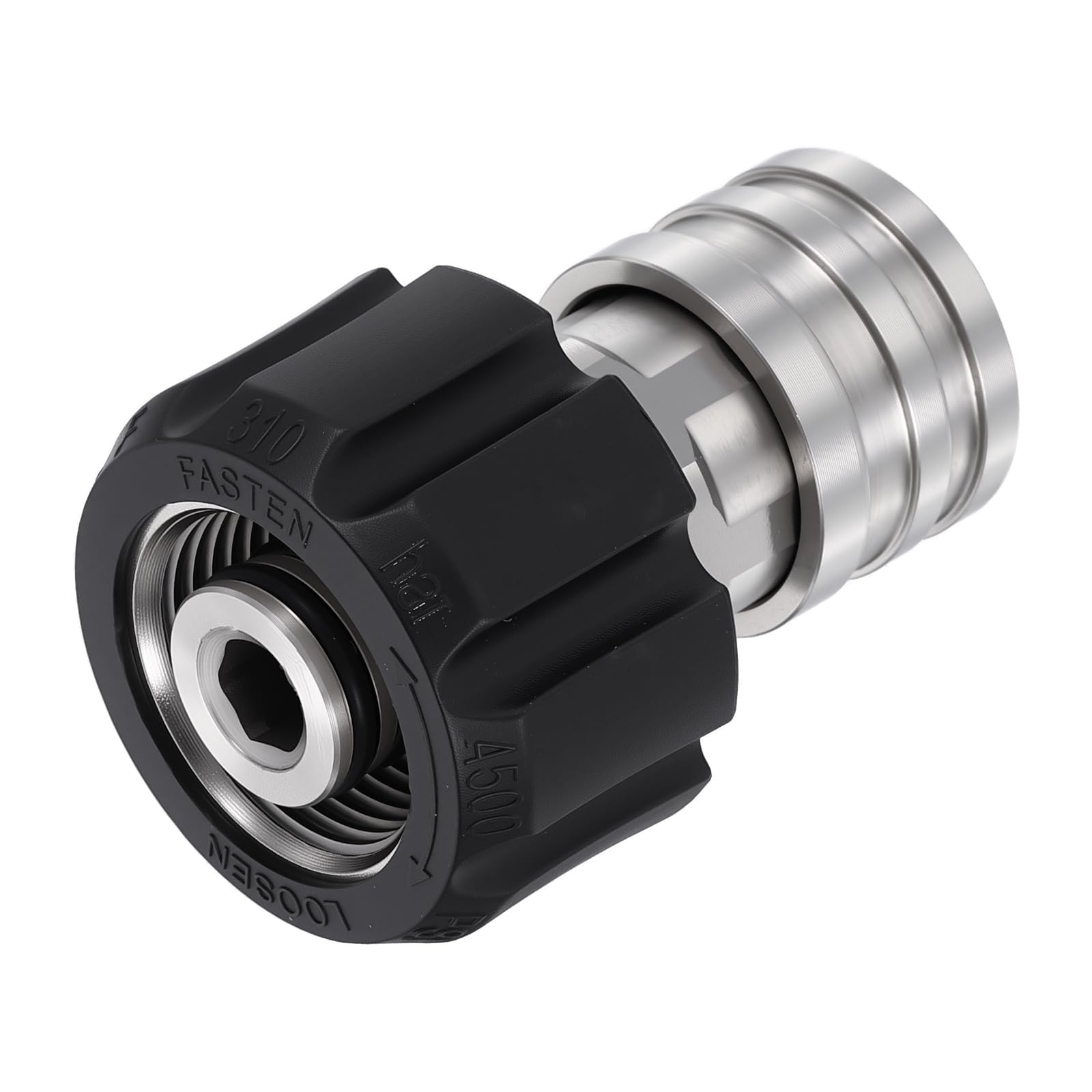 QUARKZMAN Myjka wysokociśnieniowa adapter M22 14 mm wtyczka na 1/4" wtyczka szybkozłączka stal szlachetna szybkozłączka adapter obrotowy do myjki wysokociśnieniowej węża