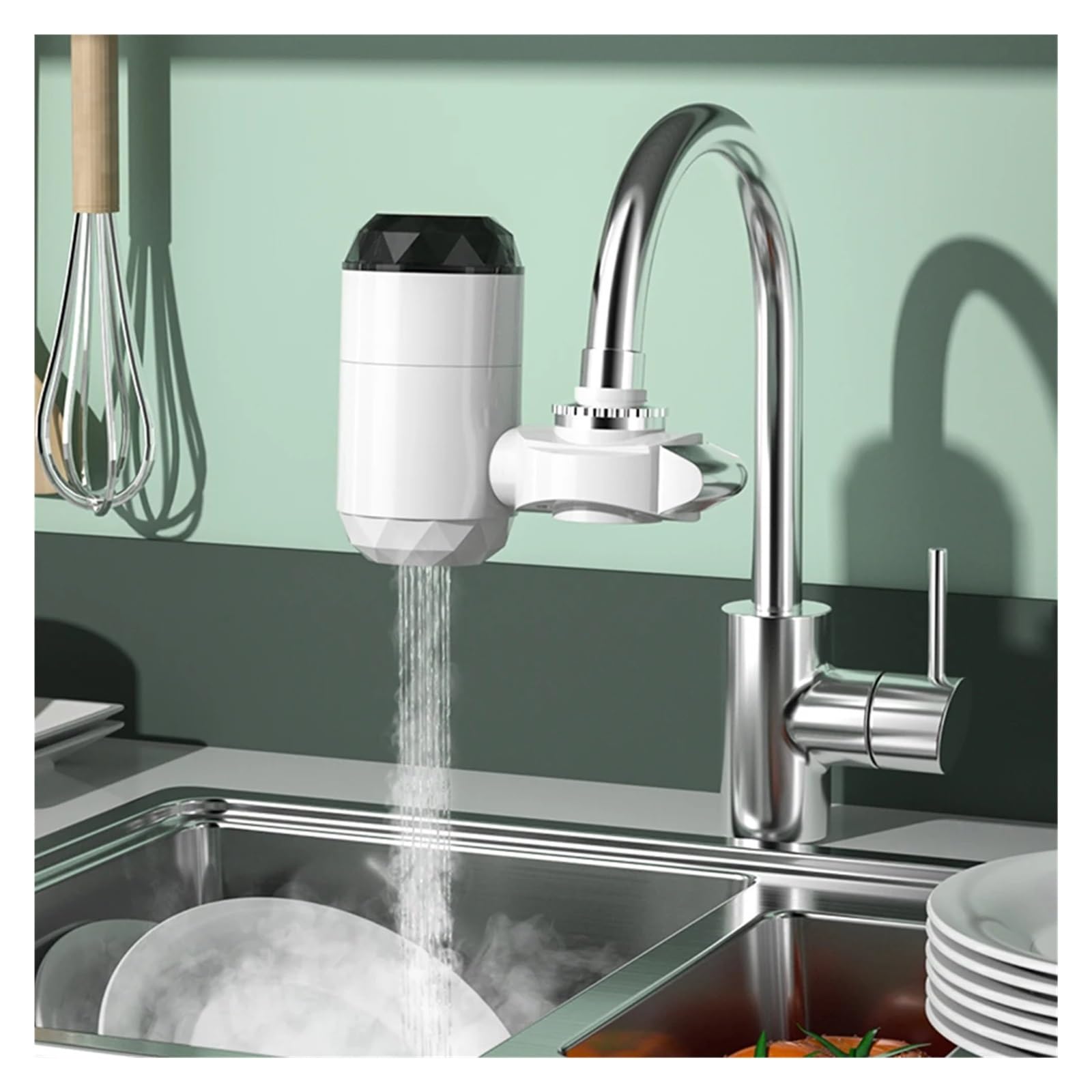 Grifo eléctrico instantáneo para eliminar la espera de agua caliente en cocina