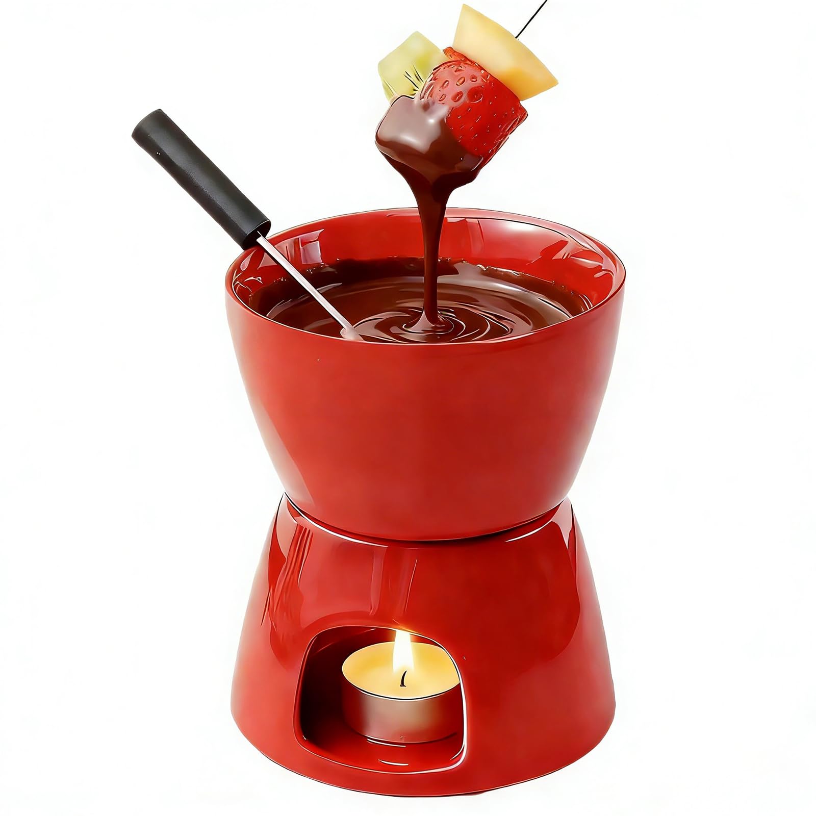 Tazza per sciogliere Cioccolato in Ceramica Resistente Calore per la Preparazione Dessert Fonduta capacità con distribuzione Uniforme del Calore Tazza per sciogliere Cioccolato