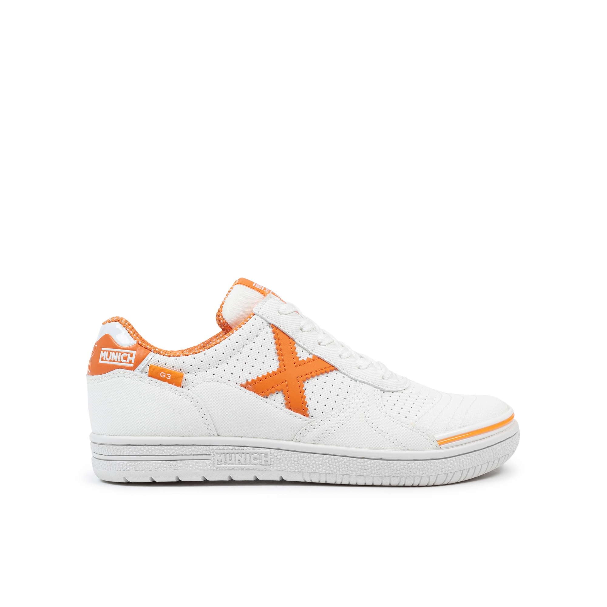 Munich Kinderschuhe g-3 kid 1511444 Blanco/Naranja in Weiss, 38
