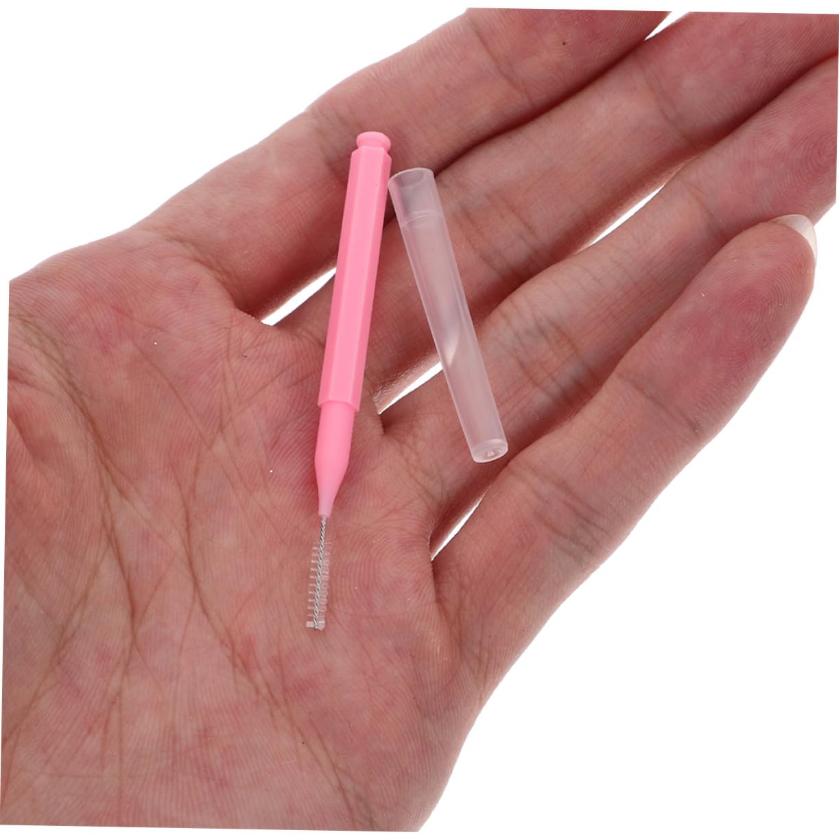 Cepillos Interdentales 200 Piezas de Pp y Acero Inoxidable Rosa | Herramienta de Limpieza Dental, para Encías y Dientes, Uso en Casa u Oficina