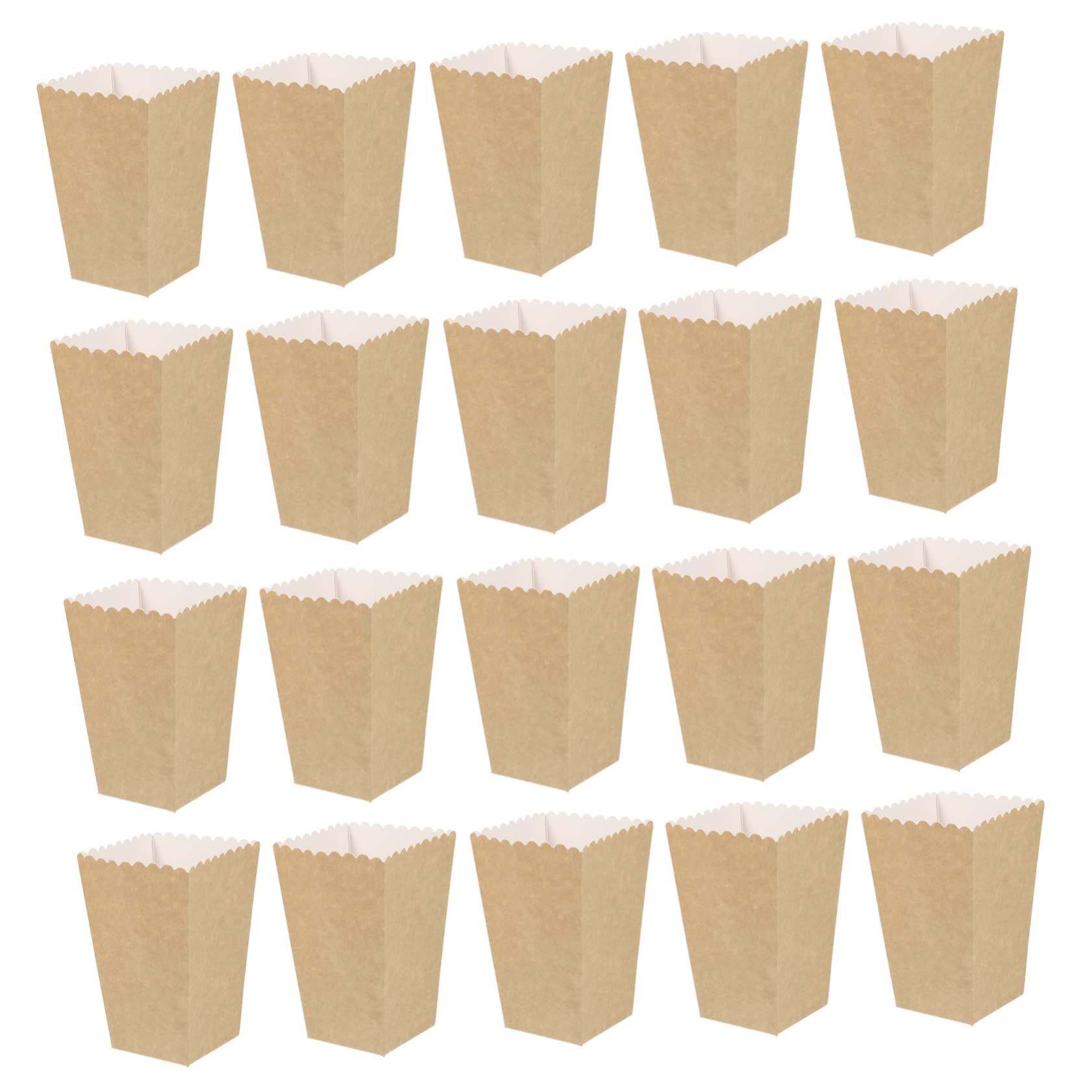 ABOOFAN 50pcs Cardboard Popcorn Boxes for Party Supplies Movie Theater Style Candy Cartons for Birthday and Shower Celebrations and Paper Material