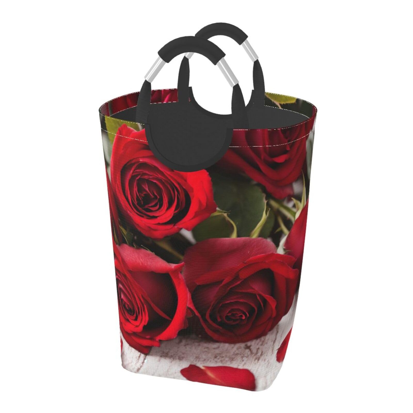 Panier à linge pliable 50l en tissu Oxford rouge pour chambre et bain