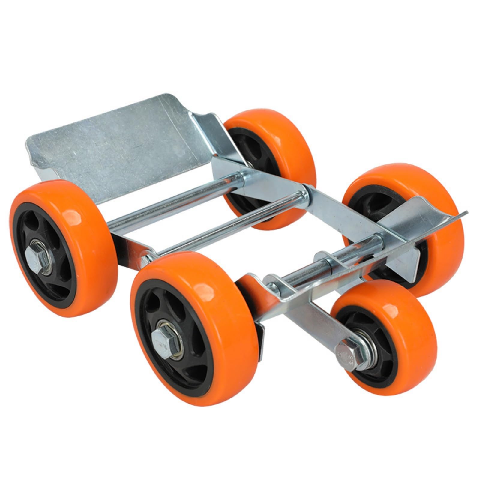 Supporto Traino con Struttura Rinforzata, Arancione, Ruota Larga 15 Cm, Specifico Per Tricicli Elettrici