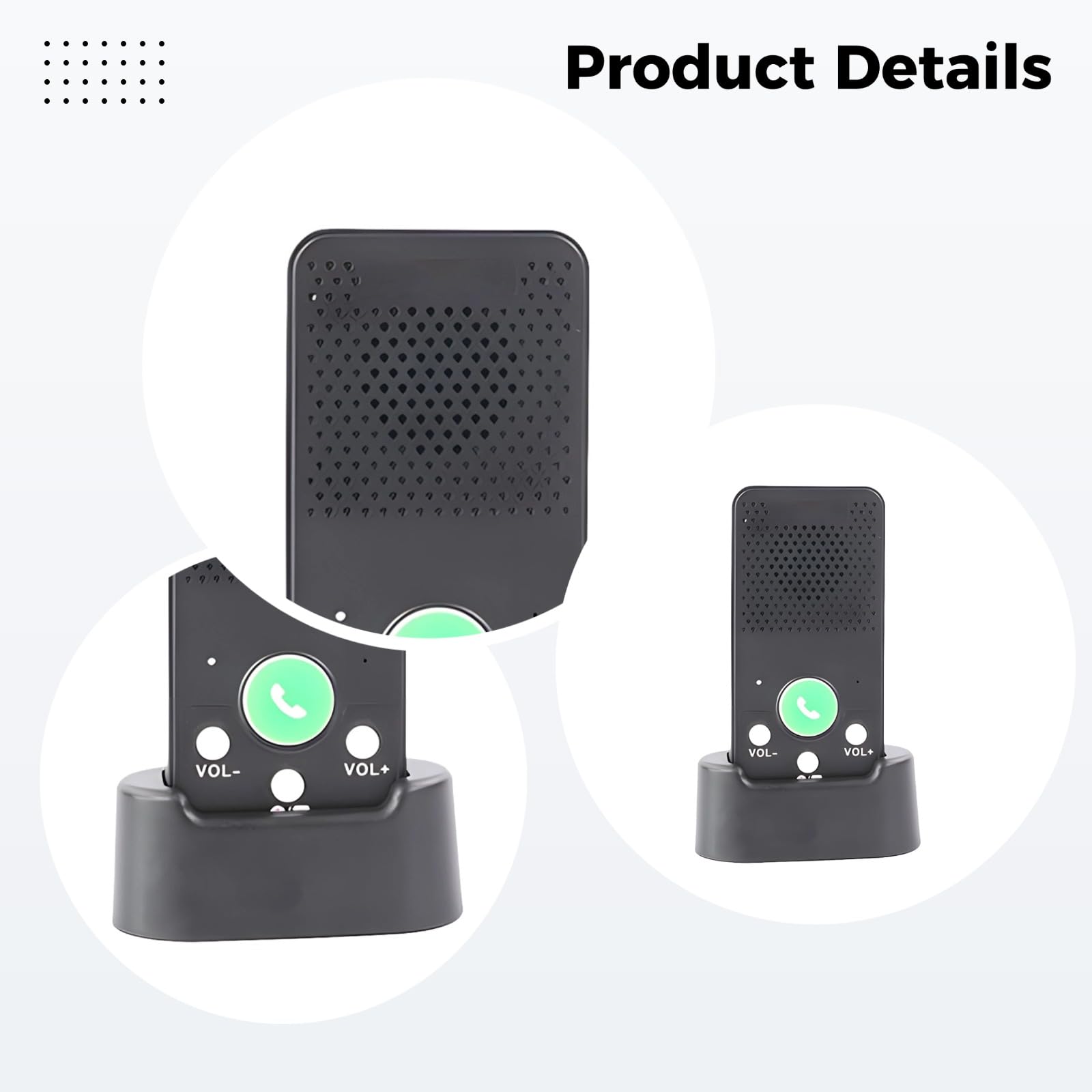 Timbres inalámbricos con intercomunicador de voz para el hogar, dúplex completo, manos libres, largo alcance, volumen ajustable, impermeable, sin cableado, sin red, llamada de una tecla, indicador LED