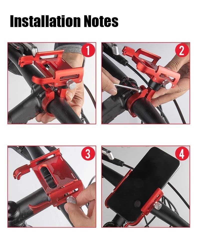 Soporte Móvil Bici Aleación De Aluminio CNC 360° Giratorio Moto Bicicleta Accesorios Ciclismo