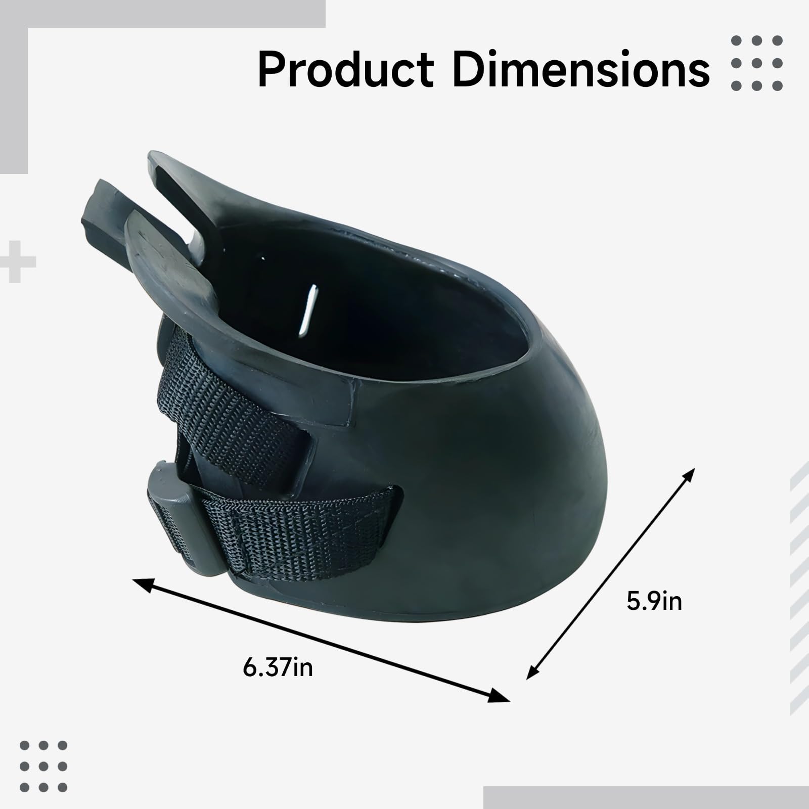 Horse Hoof Boot XL - Botas protectoras de goma para equitación, protección antideslizante con absorción de golpes, resistente al desgaste, mantiene el estiércol y el agua fangosa fuera, 16,2 x 15 cm