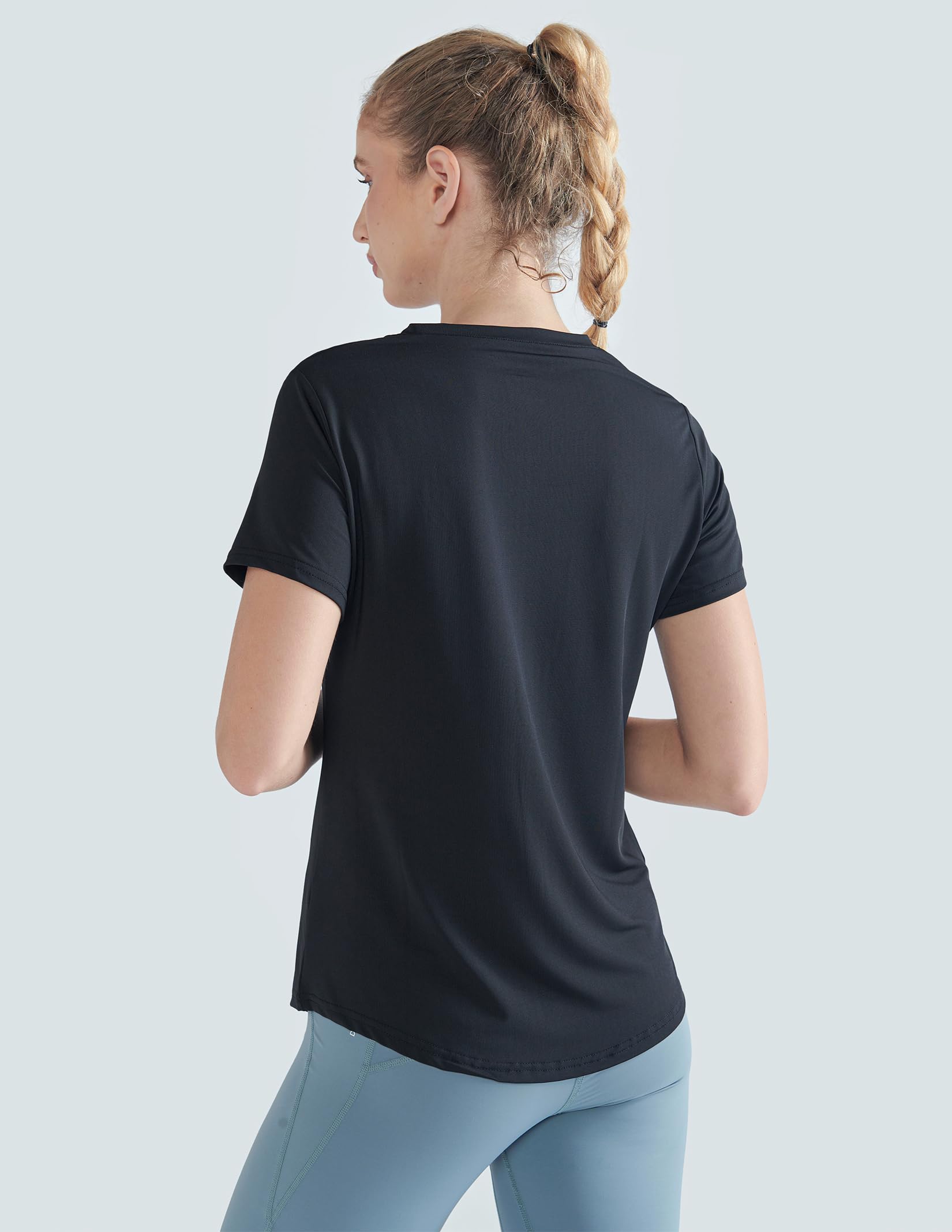 Lot de 5 t-shirts à manches courtes pour femmes, t-shirts d'entraînement athlétiques pour la gym, le yoga, la course à pied