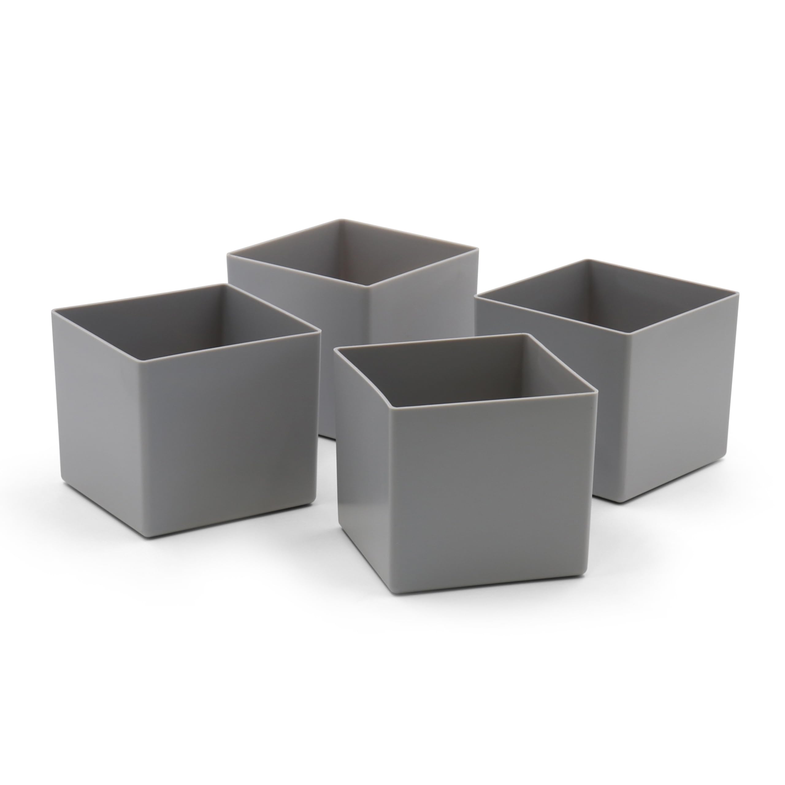 25 pcs. boîte d'insertion E90/2, 99x99x90 mm, gris, standard industriel, pour tiroirs, boîtes d'assortiment etc., en polystyrène à haute résistance aux chocs