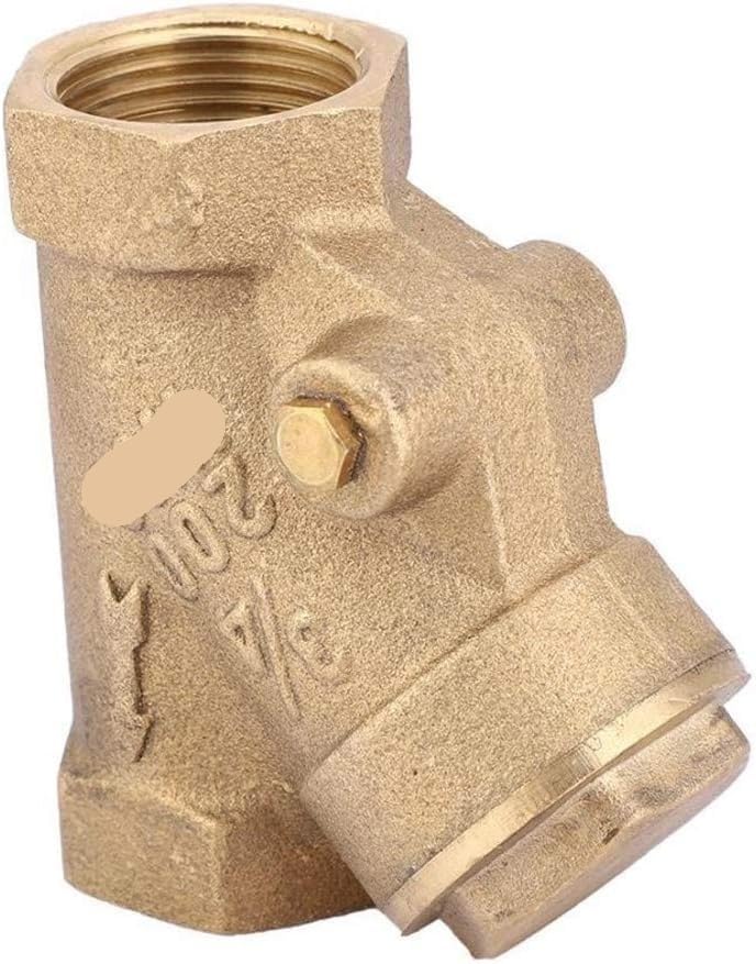 Valvola di ritegno in ottone da 1,9 cm NPT tipo Y - Valvola unidirezionale per acqua e gas, pressione nominale 1,6 MPa, costruzione durevole per prestazioni affidabili